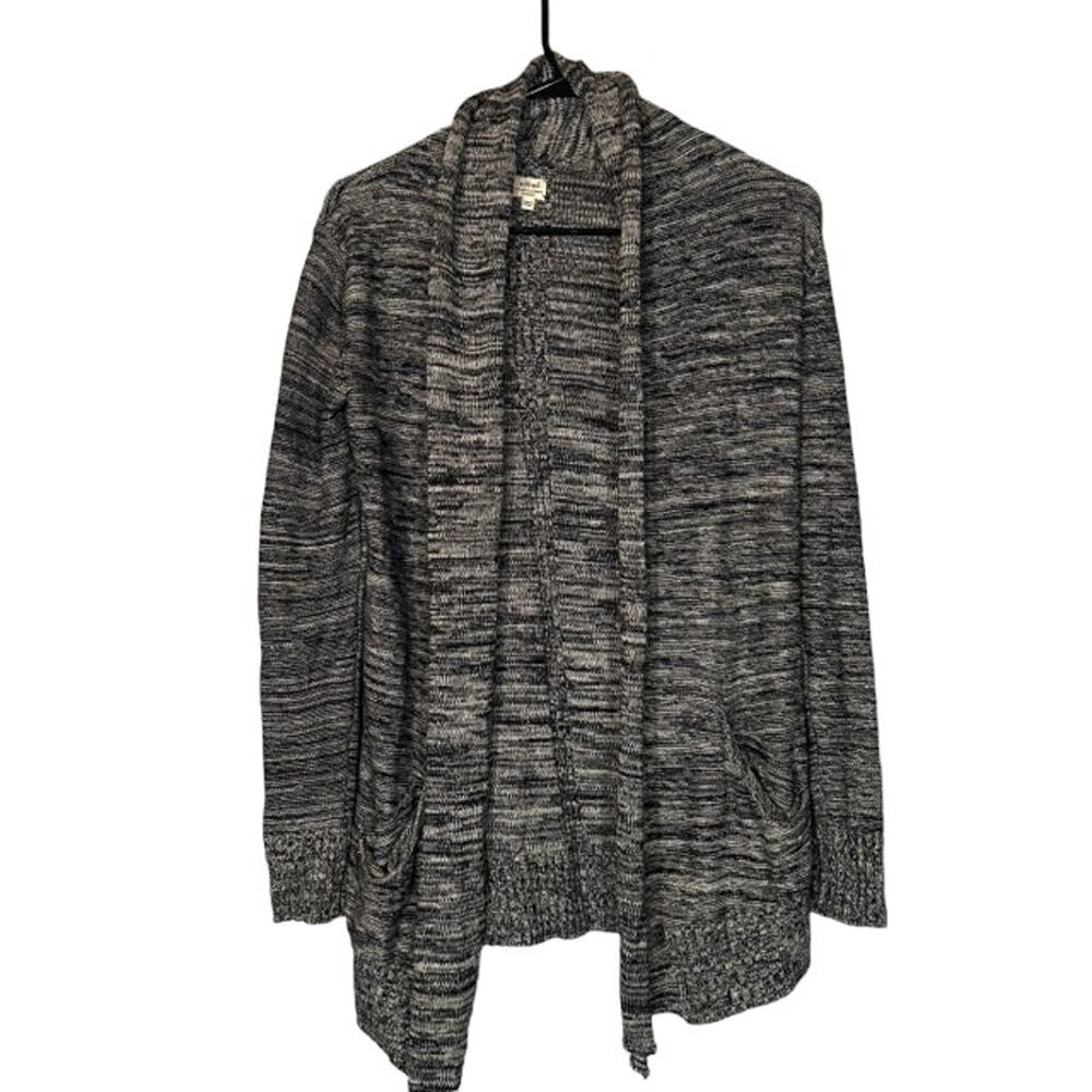 Wilfred Heathered Gray Silk Blend Long Sleeve Sweater Knit Cardigan Women Sz XXS